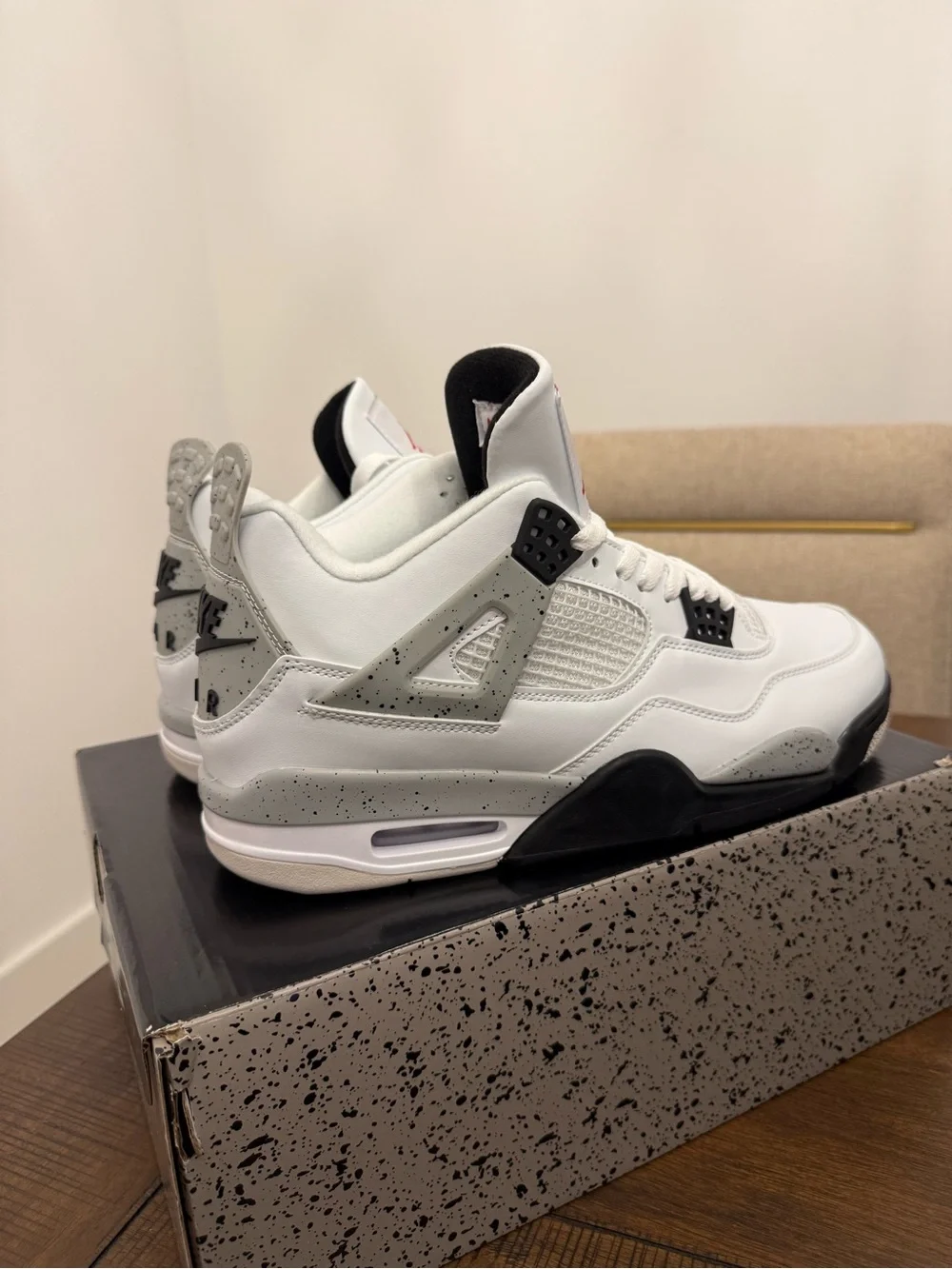 Nike Air Jordan 4 Retro White Cement Men’sSneakers Size 10